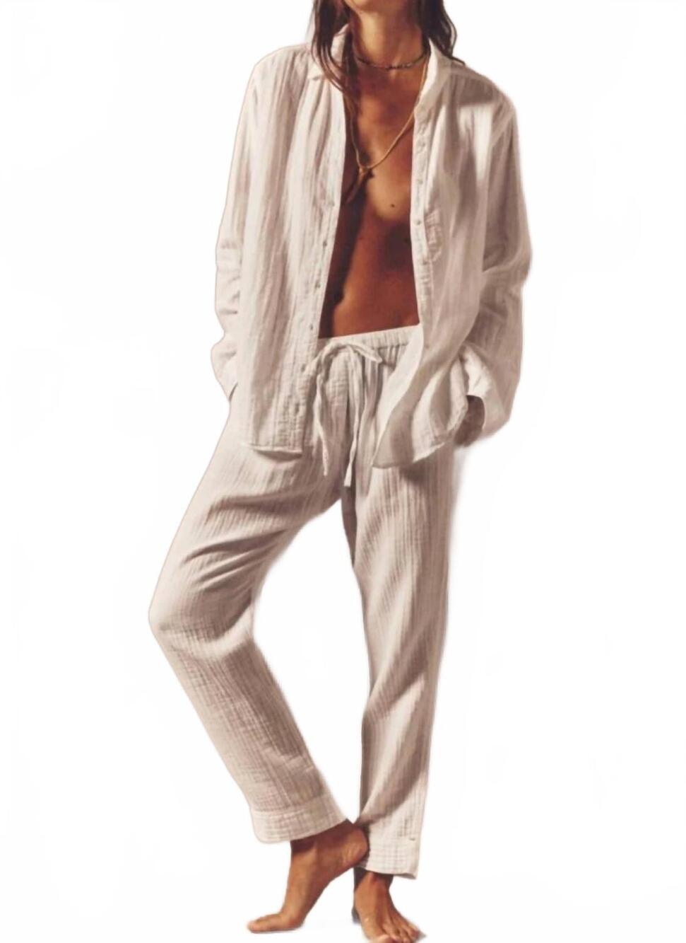NEW XIRENA jordyn pull on pants in white